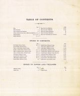 Table of Contents, Baltimore and Howard County 1878